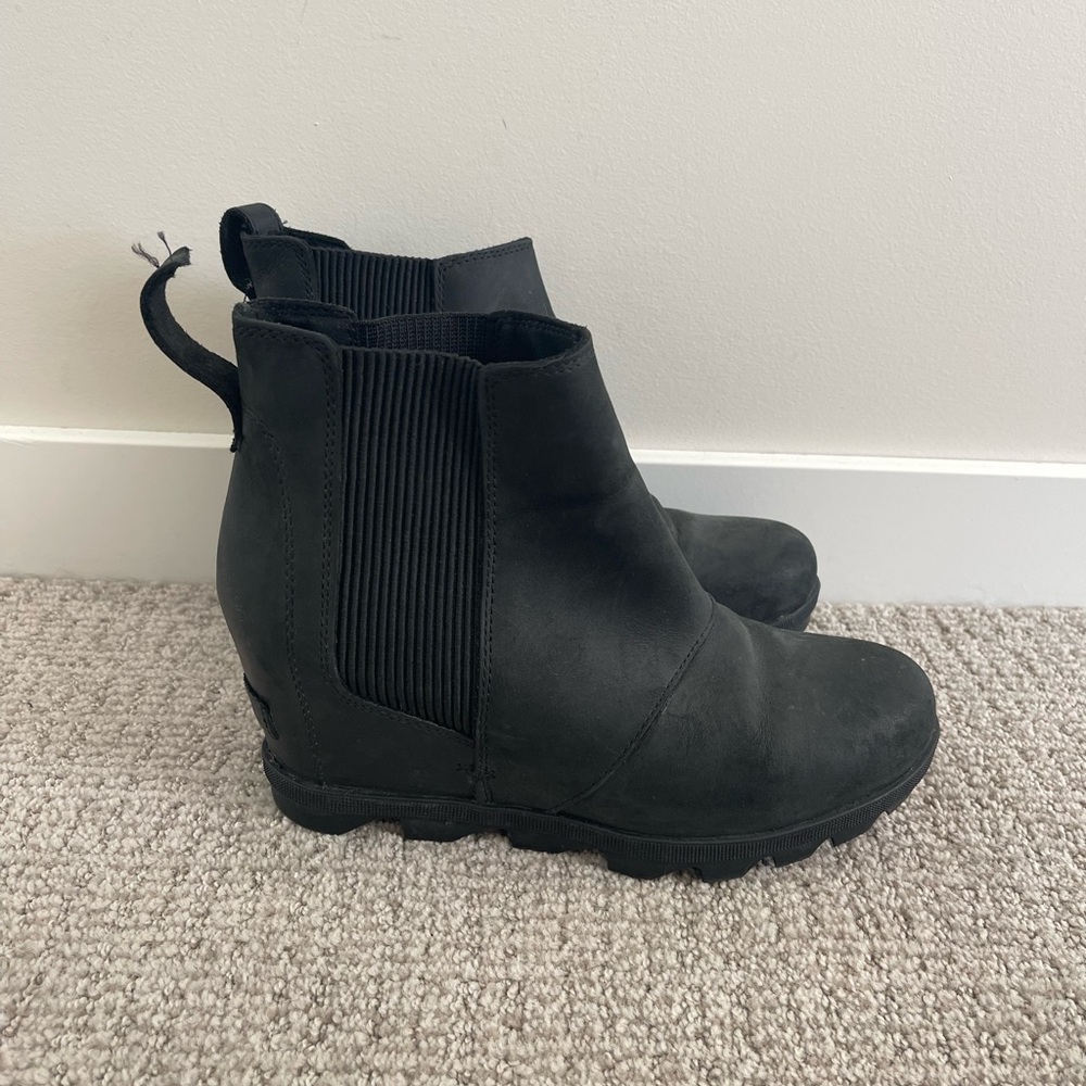 Sorel Charcoal Slip-On Boots